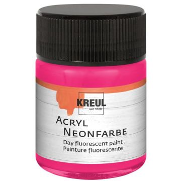 Peinture Acrylique fluorescente - 50 ml - Rose 77563 KREUL Images