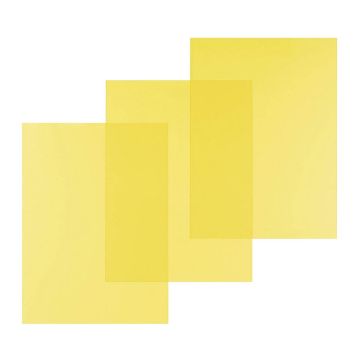 Photo Couvertures pour reliure A4 - PVC 0,20 mm - Jaune transparent - PAVO 8009060