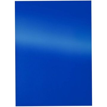 Photo Plat de couverture pour reliure A4 - Carton Chromolux - Bleu PAVO (8011063)