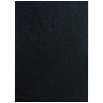 photo Plat de couverture pour reliure A4 - Carton Grain Cuir - Noir mat PAVO (8011124)