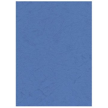Photo Plat de couverture pour reliure A4 - Carton Grain Cuir - Bleu mat PAVO (8011148)