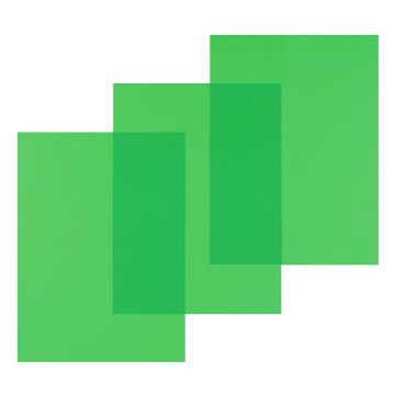 Photo Couvertures pour reliure A4 - PVC 0,20 mm - Vert transparent PAVO 8030675 