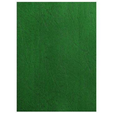 Photo Plat de couverture pour reliure A4 - Carton Grain Cuir - Vert Foncé mat PAVO (8032464)