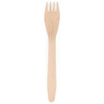 Fourchettes jetables en bois PAP STAR Pure  Lot de 25