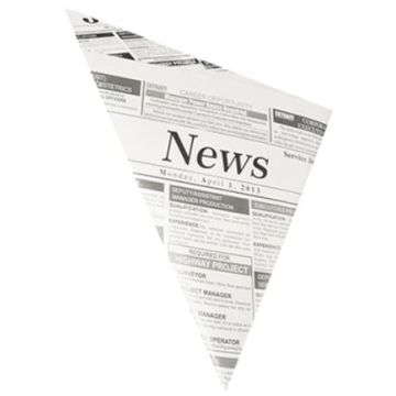 Photo Cornet pour fingerfood - 270 x 190 x 190 mm PAP STAR Newsprint 