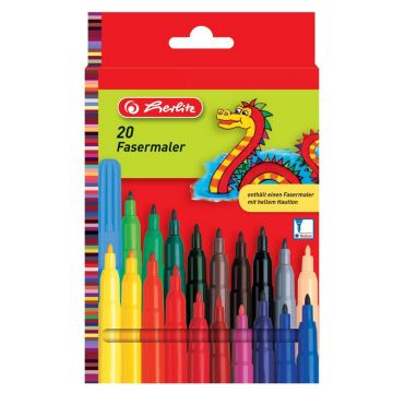 Photo Lot de 20 feutres - Assortiment de couleurs : HERLITZ  8649238