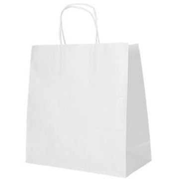 Photo Sac en papier avec anse - 250 x 260 x 170 mm - Blanc PAP STAR