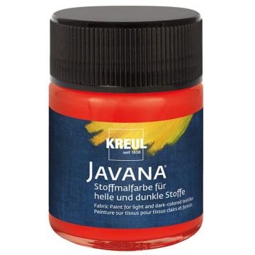 Photo KREUL Javana 91963 : Peinture pour textile sombre - 50 ml - Rouge