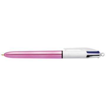 Photo Stylo 4 couleurs à bille rétractable - Rose BIC Shine