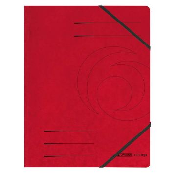 Photo Chemise à élastiques A4 - Rouge : HERLITZ Easyorga 972430