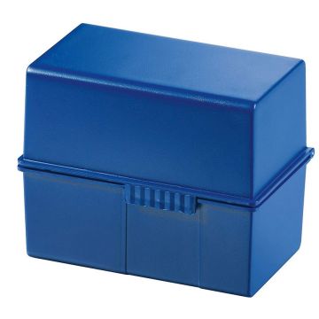 Photo Boite pour fiches en plastique - Format A6 - Bleu : HAN 976-14