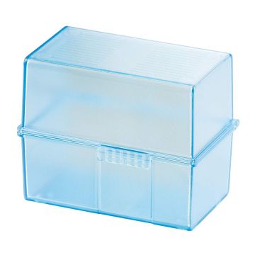 Photo Boite pour fiches en plastique - Format A7 - Bleu translucide : HAN 977-64 