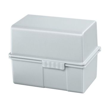 Photo Boite pour fiches en plastique - Format A8 - Gris clair : HAN 978-11