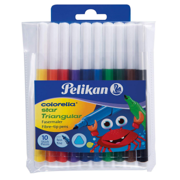 Photo Étui de 10 Feutres - Colorella Star Triangular - Assortiment PELIKAN 