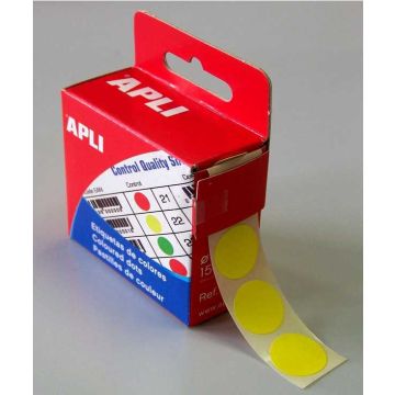 Photo Pastilles adhésives 15 mm - Jaune AGIPA 115013 Etiquettes