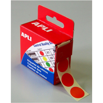 Photo  Pastilles adhésives 15 mm - Rouge AGIPA 115011 Etiquettes