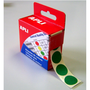 Photo Pastilles adhésives 15 mm - Vert AGIPA 115006 Etiquettes