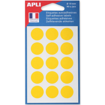 Photo Pastilles adhésives 19 mm - Jaune AGIPA 111963