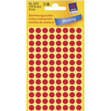 Photo Pastilles adhésives - 8 mm - Rouge AVERY