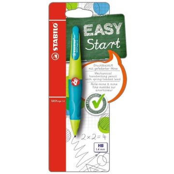 Photo STABILO : Porte-mines Easyergo 1,4 - HB Dessin - Citron vert / Bleu aigues-marine B-46902-5