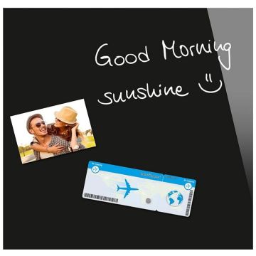 Photo Tableau magnétique en verre - 450 x 450 mm - Noir BE BOARD