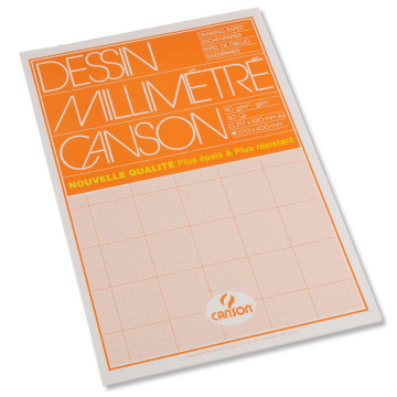 Photo CANSON 200067109 : 50 feuilles de papier millimétré - A3