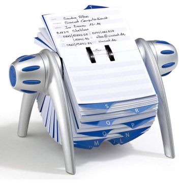 Photo DURABLE 2416-23 : Fichier rotatif TELINDEX Flip - Gris/Bleu