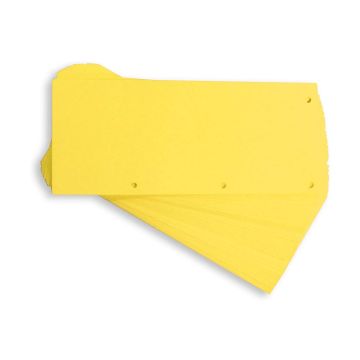 Photo Intercalaires en carton Duo - 240 x 105 mm - Jaune : ELBA Lot de 60