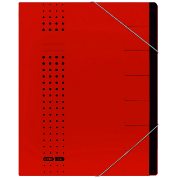 Photo ELBA 400002024 : Trieur à élastique 7 compartiments - Rouge