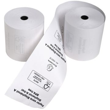 Photo Bobine thermique pour Caisse - 80 x 60 x 12 mm EXACOMPTA 43804E Impression