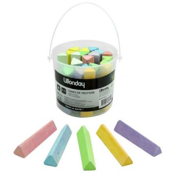 Photo Seau de 25 craies de trottoir - Assortiment WONDAY