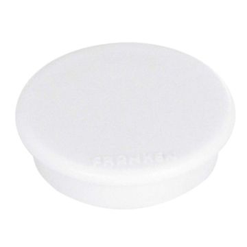 Photo Lot de 10 Aimants ronds - 13 mm - Blanc : FRANKEN