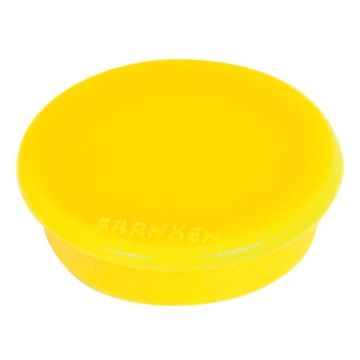 Photo Lot de 10 Aimants ronds - 24 mm - Jaune : FRANKEN