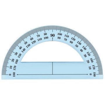 Photo Rapporteur géométrique en plastique incassable - 180 degrés WONDAY
