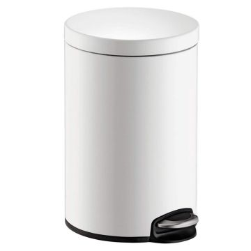 Photo Poubelle à pédale Classic - 12 litres - Blanc : HELIT H2403505