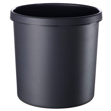 Photo Corbeille à papier ininflammable - 12 litres Noir : HELIT H6106395