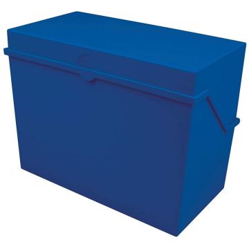 Photo Boîte en plastique pour fiches A5 - 500 fiches - Bleu : HELIT H6214534