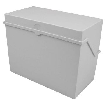 Photo Boîte en plastique pour fiches A5 - 500 fiches - Gris Lumière : HELIT H6214582