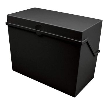 Photo Boîte en plastique pour fiches A5 - 500 fiches - Noir : HELIT H6214595