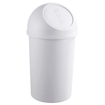 Photo Corbeille à papier avec couvercle 25 litres - Gris clair : HELIT H2401282