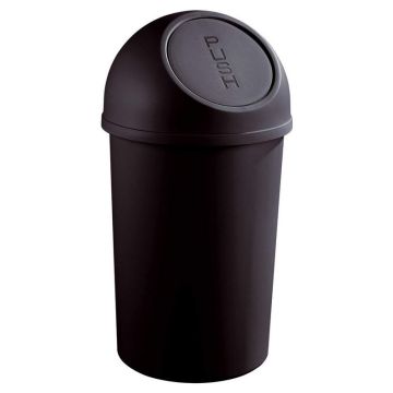 Photo Corbeille à papier avec couvercle 25 litres - Noir : HELIT H2401295
