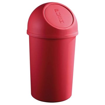 Photo Corbeille à papier avec couvercle 45 litres - Rouge : HELIT H2401325