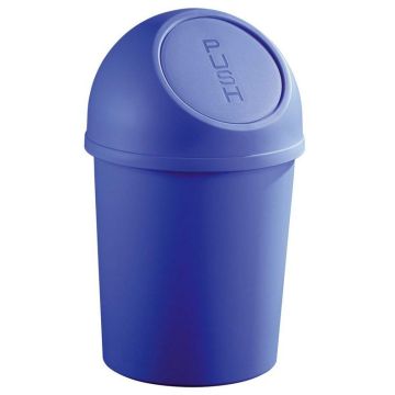 Photo Corbeille à papier avec couvercle 6 litres - Bleu : HELIT H2401034