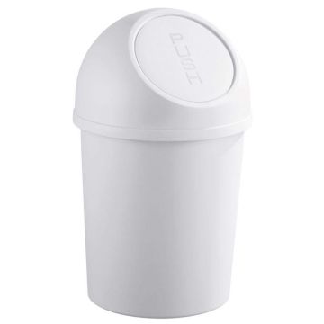 Photo Corbeille à papier avec couvercle 6 litres - Gris clair : HELIT H2401082