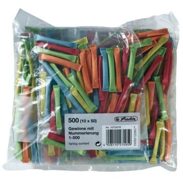 Photo 10733376000 HERLITZ : Billets gagnants pour tombola - N° 1 à 500