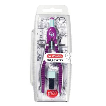 Photo Compas à réglage rapide - Rose : HERLITZ My pen  11122348