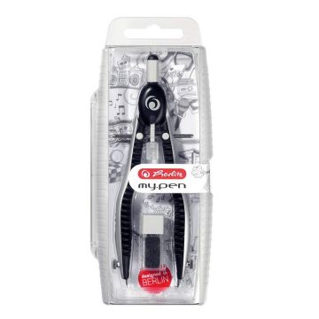 Photo Compas à réglage rapide - My pen - Noir/Gris : HERLITZ  11122322