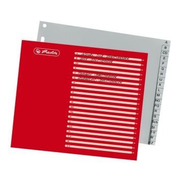 Photo Jeu de 20 Intercalaires alphabétiques en plastique - 225 x 180 mm : HERLITZ 10843514 