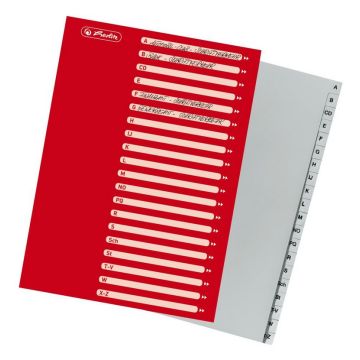 Photo Jeu de 20 Intercalaires alphabétiques en plastique - 225 x 297 mm : HERLITZ 10843522 