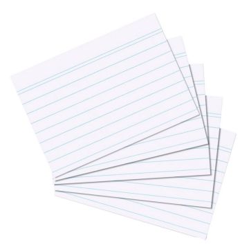 Photo Lot de 100 fiches Bristol lignées - 105 x 148 mm - Blanc : HERLITZ  1150606